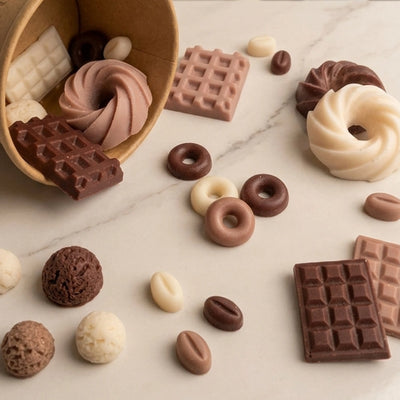 Box gourmande fondants, donuts, glace, café, chocolat