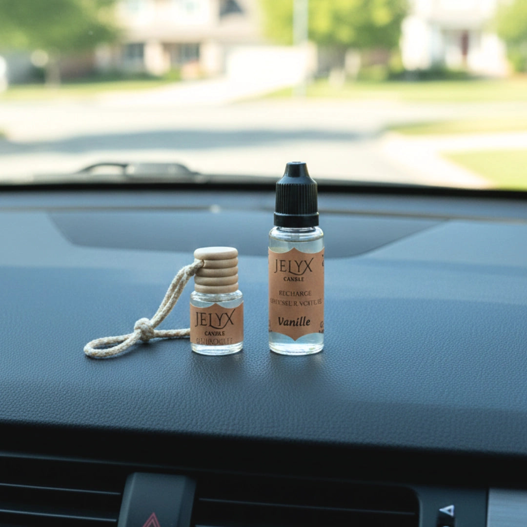 Diffuseur voiture avec cordon, décor zen avec recharge